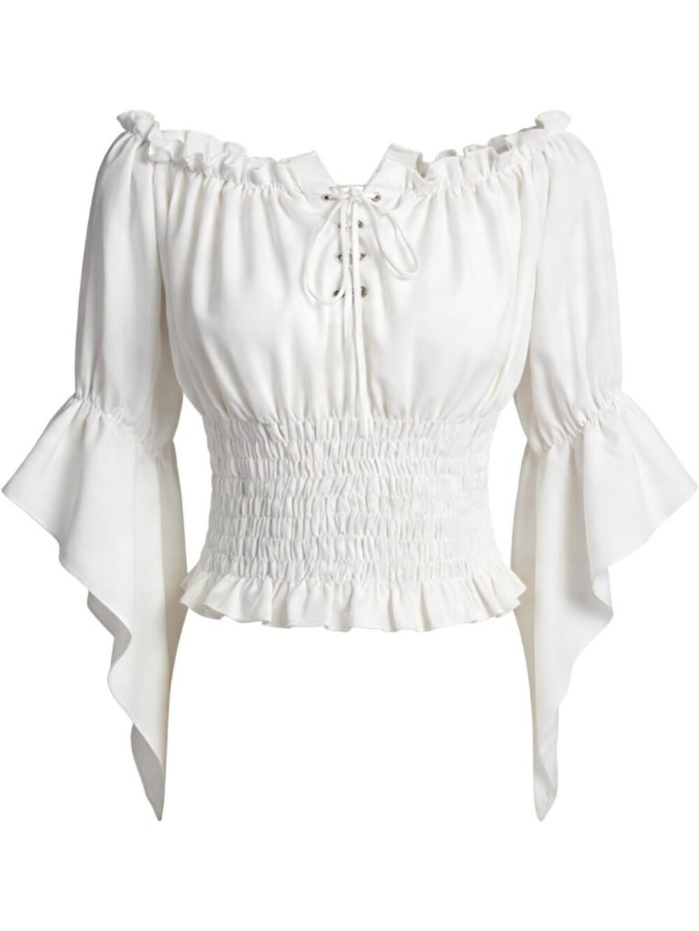 Boho Off-Shoulder Bell Sleeve Blouse | Medieval Pirate Corset Top | Ren Faire